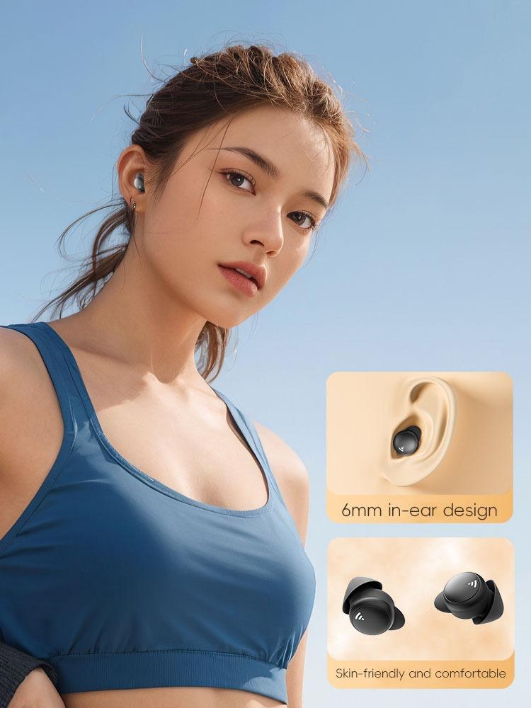 Bluetooth 5.4 Wireless Invisible Sleep earbud,  Silicone Earbuds Comfortable ,pressure free,noise reduction