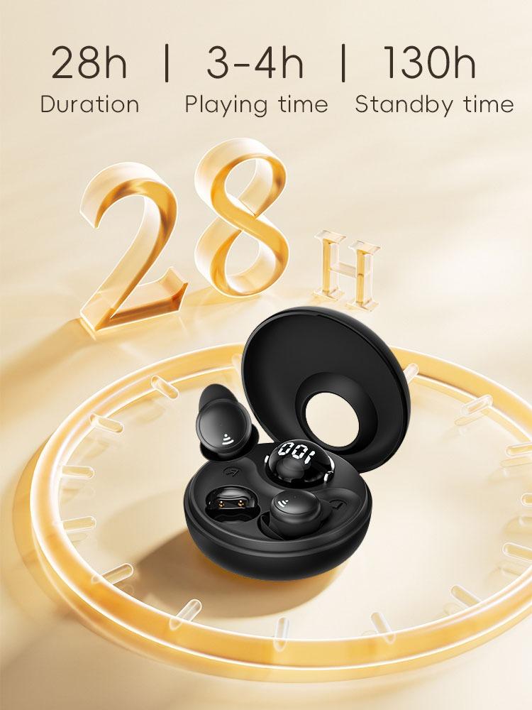 Bluetooth 5.4 Wireless Invisible Sleep earbud,  Silicone Earbuds Comfortable ,pressure free,noise reduction