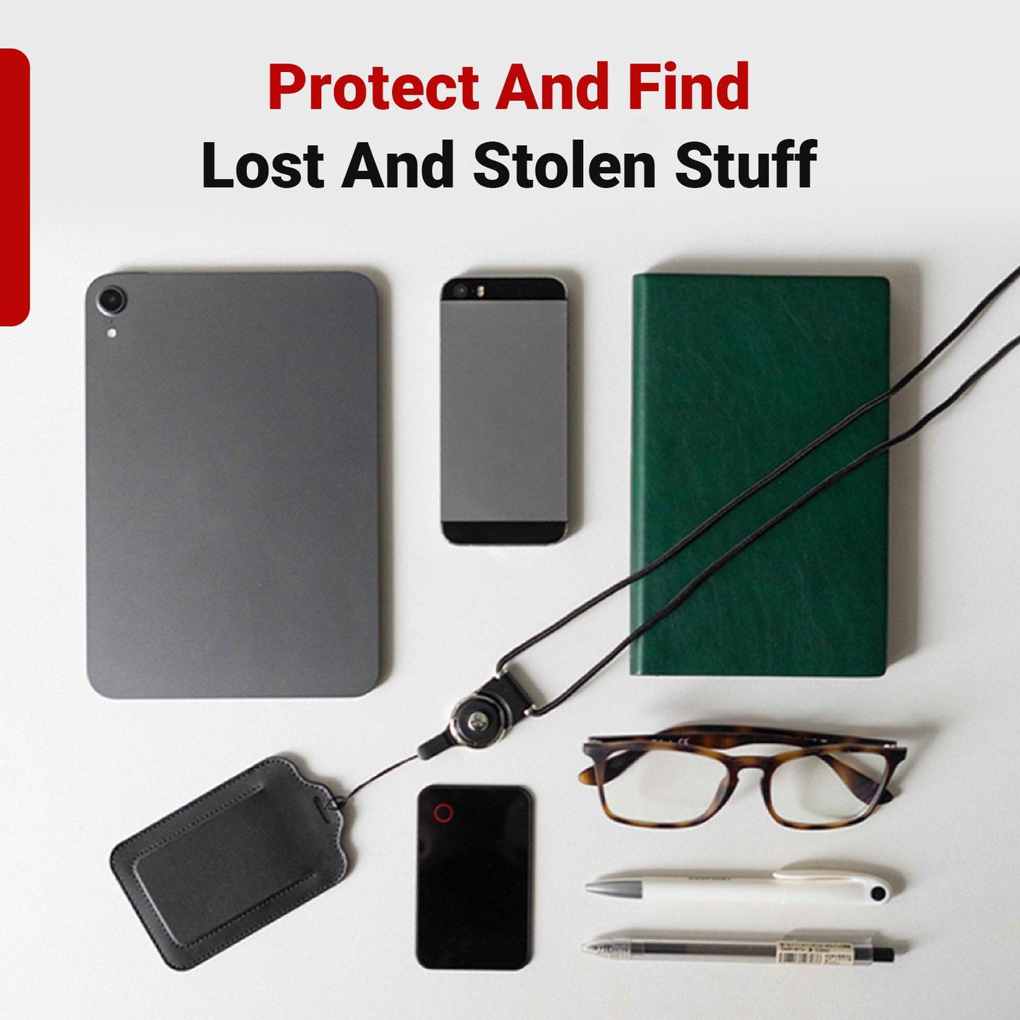 Smart Wallet Tracker Card, Slim Bluetooth Wallet Finder, Both iOS and Android Compatible, Wallet Tracker and Item Locator for Luggage, Purse, Card Bag