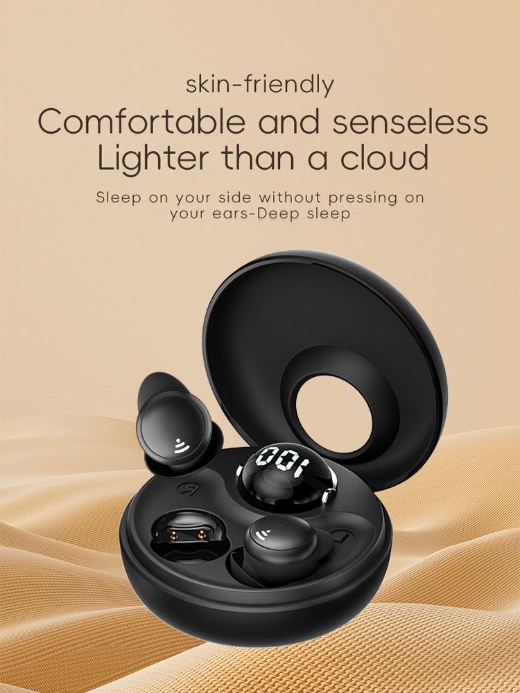Bluetooth 5.4 Wireless Invisible Sleep earbud,  Silicone Earbuds Comfortable ,pressure free,noise reduction