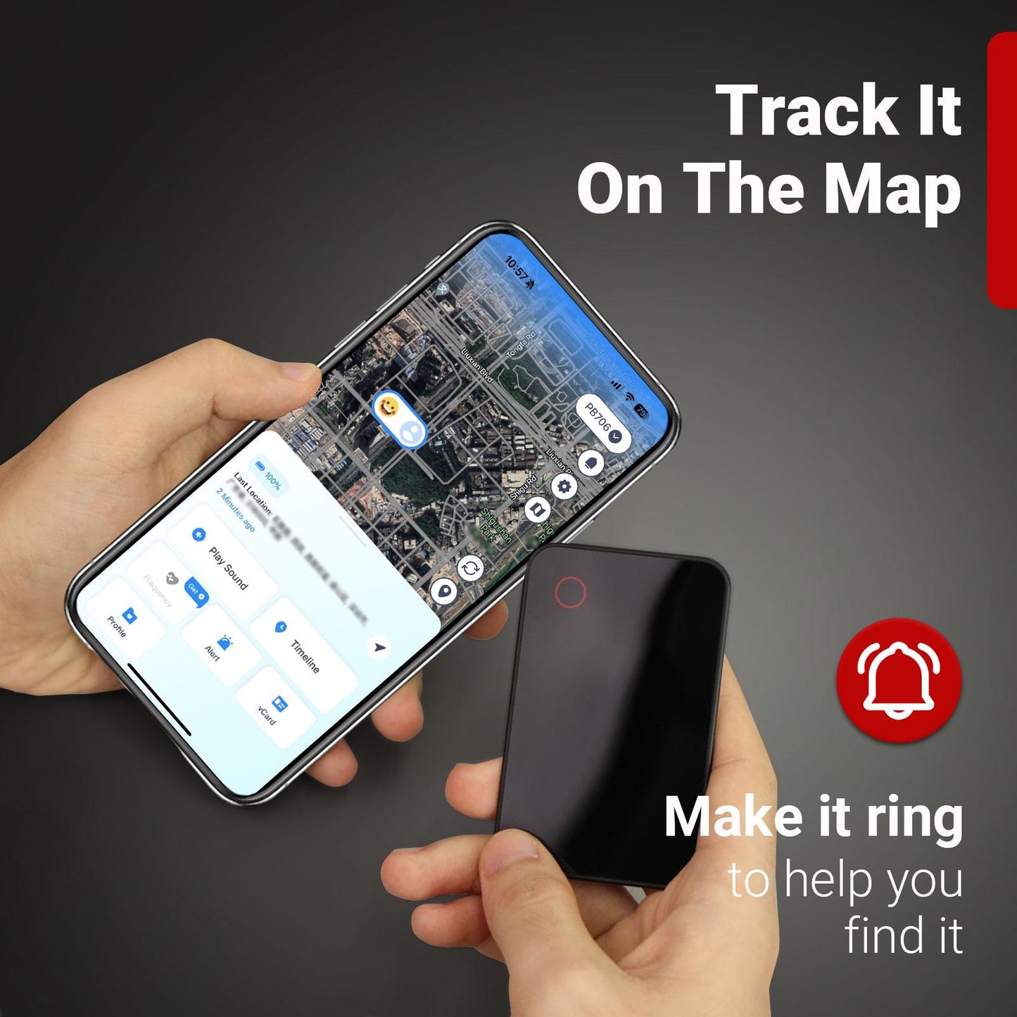 Smart Wallet Tracker Card, Slim Bluetooth Wallet Finder, Both iOS and Android Compatible, Wallet Tracker and Item Locator for Luggage, Purse, Card Bag