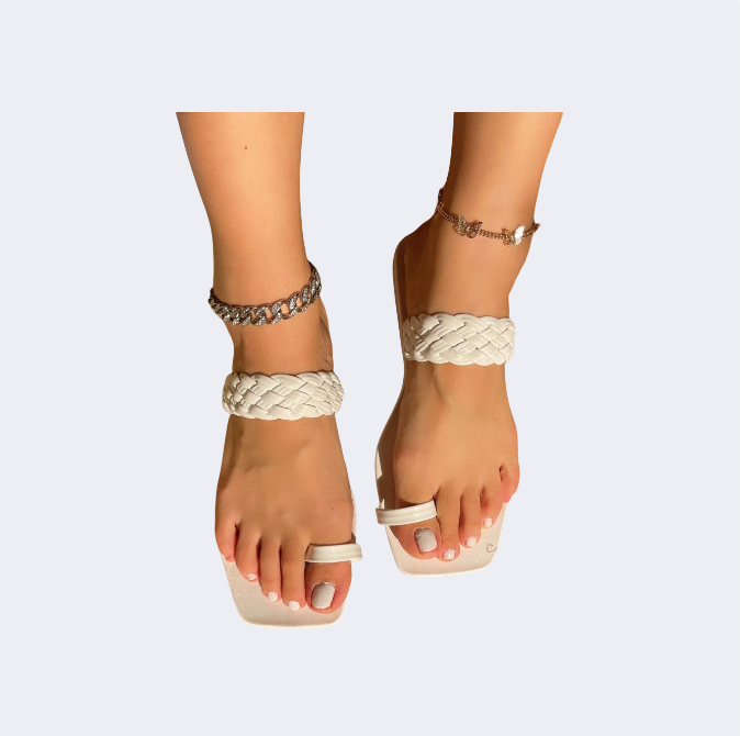 [BRANDY-10]  head toe lock-in braid strap sandals