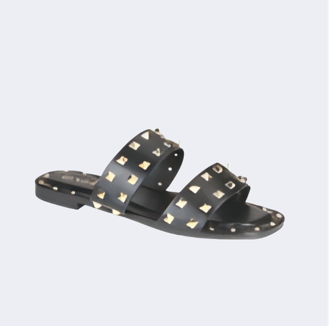 [SPIKKY-2] Studed double straps Sandals