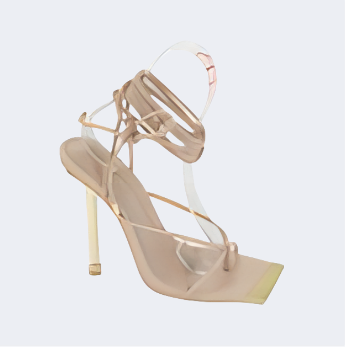[TRAVIS-7] Lace up strappy high heel Sandals